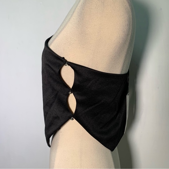 Zara NWT cut out Elegant Black One-Shoulder Top Size M ref 9110/295 - Picture 3 of 9